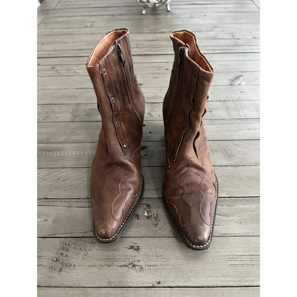 Free People Brown Ankle Boots - Picture 3 of 7